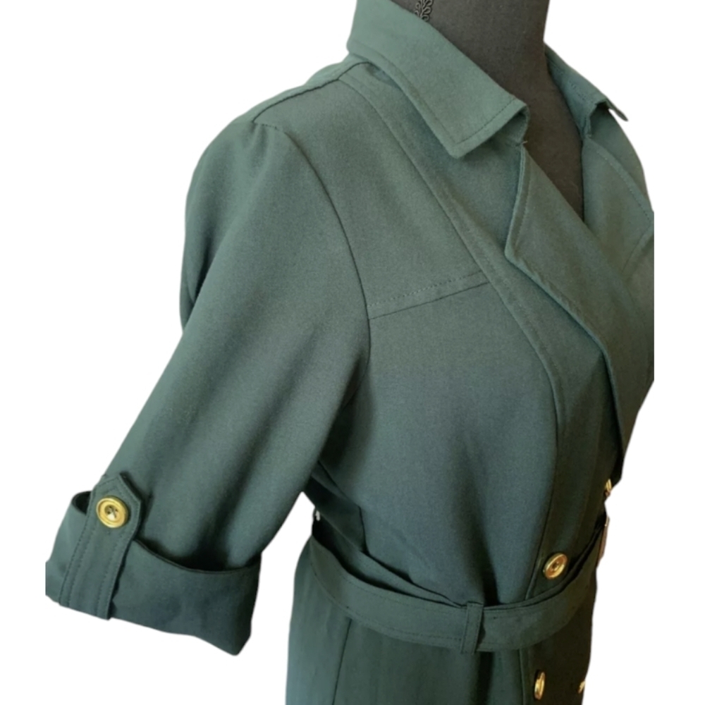 Sharagano Double Breasted Trench Dress LNC - Picture 5 of 13